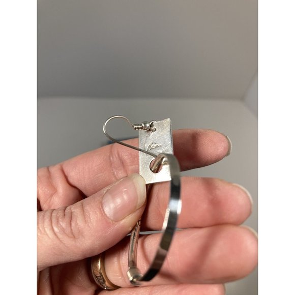 Rain Earrings Silver Dangle Drop Womens 2 Inch Drop Earrings - Picture 4 of 9